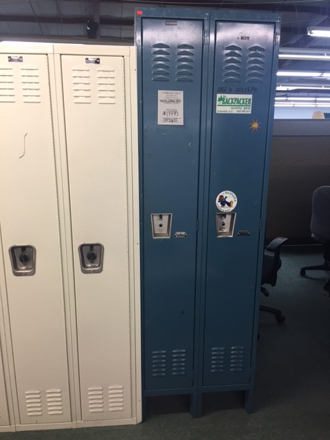 Blue Single Tier Metal Lockers