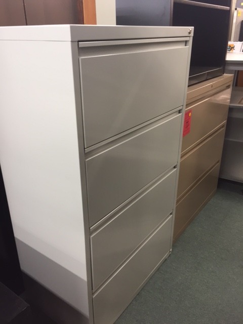 Four Shelf Grey Lateral File Cabinet