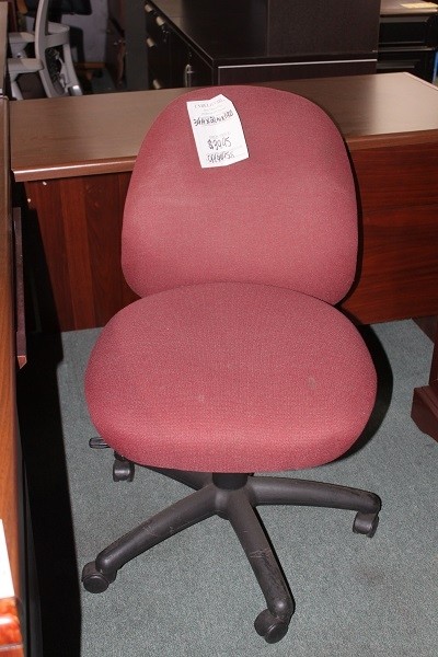 Used Red Upholstered Task Chair