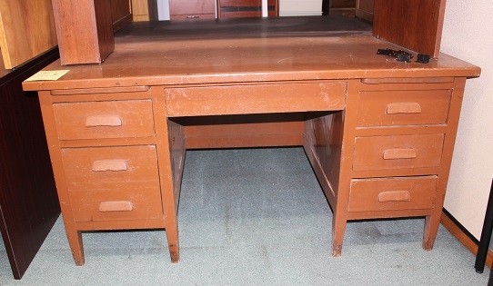 Used Solid Wood Teacher's Desk