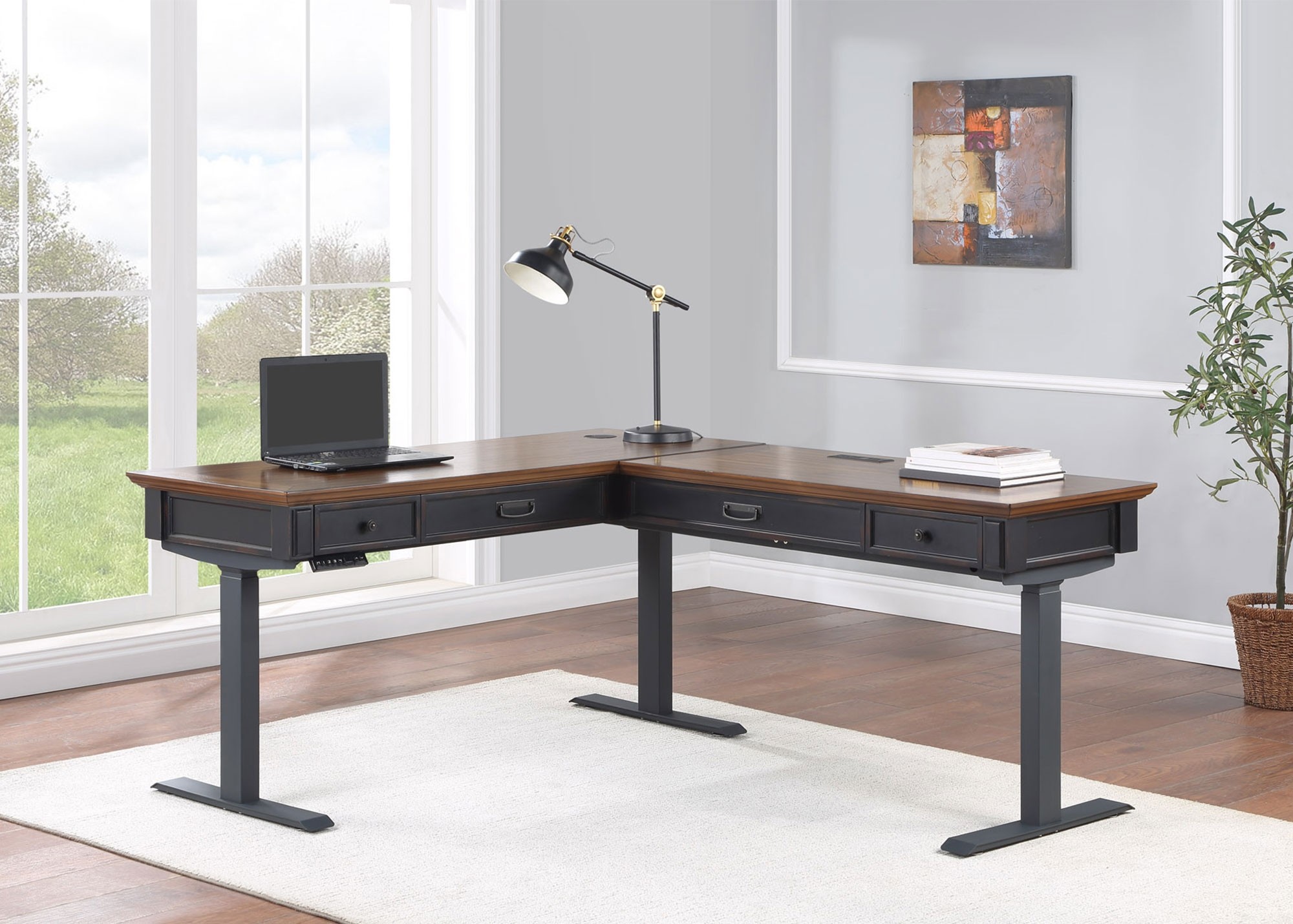 Hartford L-Shape Electric Sit/Stand Desk