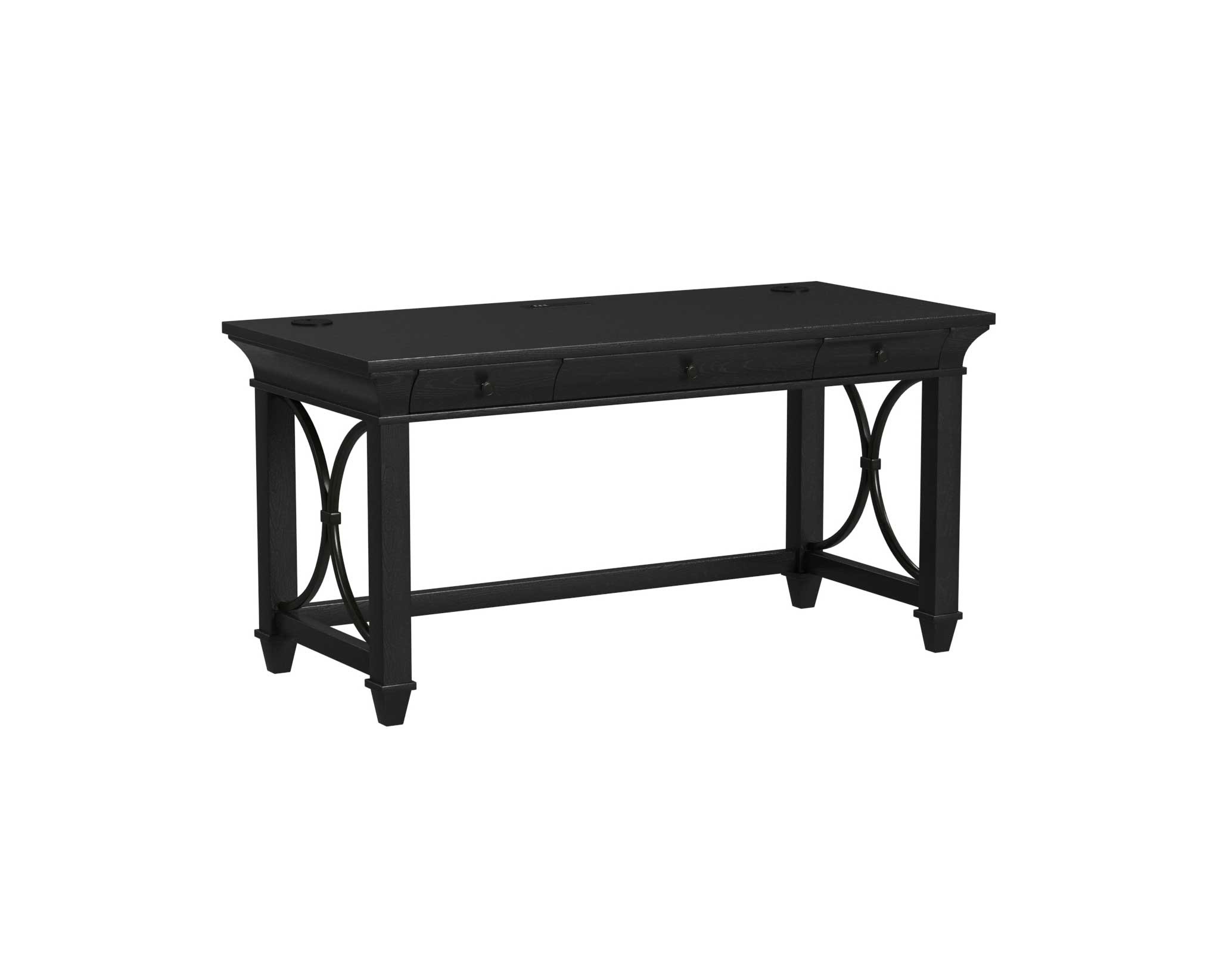 Willow Lane 60" W Writing Desk, Ebony Black