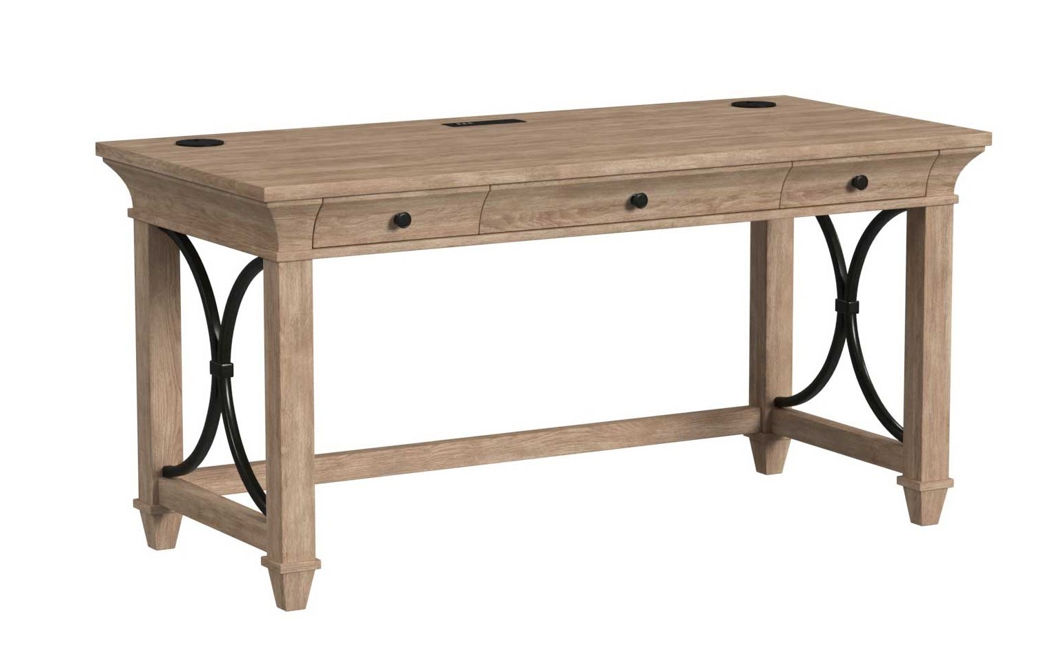 Willow Lane 60″ W Writing Desk by Martin, Natural Oak
