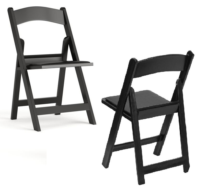 800 lb Capacity HERCULES Black Resin Folding Chair