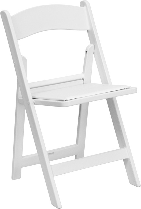 800 lb Capacity HERCULES White Resin Folding Chair