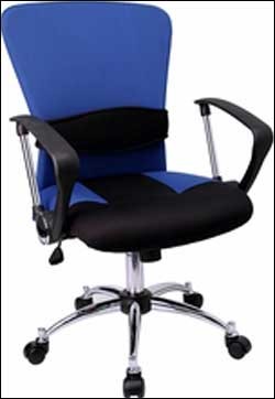 Mid-Back Blue Mesh Chair