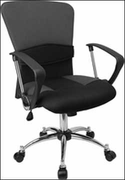 Mid-Back Gray Mesh Chair