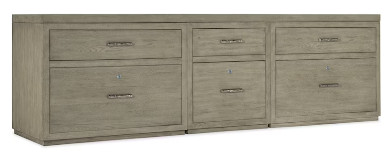 Hooker Furniture Home Office Linville Falls 96" Credenza with Small File and 2 Lateral Files 