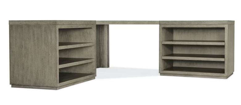 Hooker Furniture Home Office Linville Falls Corner Combo with 2 Open Shelves