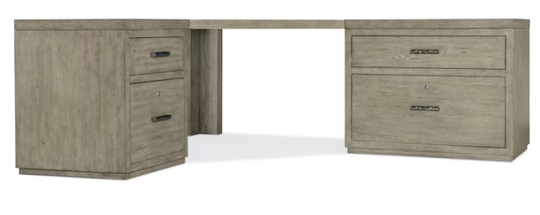 Hooker Furniture Home Office Linville Falls Corner Combo with Lateral File and Small File