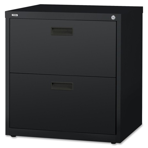 Lorell Two Drawer 30"W Black Lateral File Cabinet LLR60557