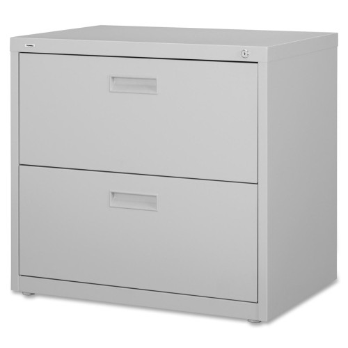 Lorell Two Drawer 30"W Light Gray Lateral File Cabinet