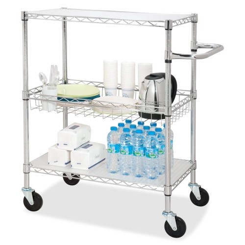 Lorell Three Tier Rolling Cart 18W x 30D x 40H LLR84858