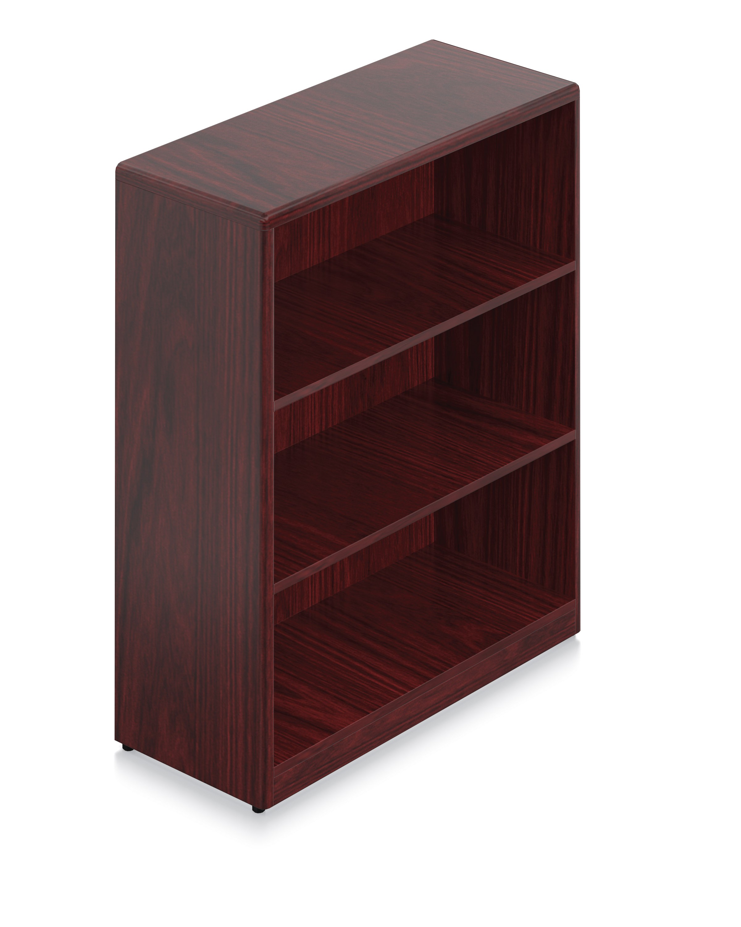 Margate Wood Veneer 42" 3 Shelf Bookcase 