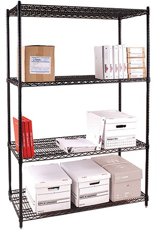 Wire Shelving Unit 48"W x 21"D x 72"H