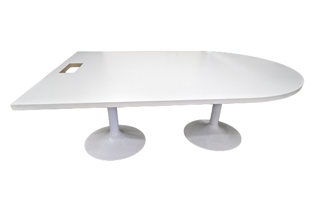 Used White Laminate Huddle Table