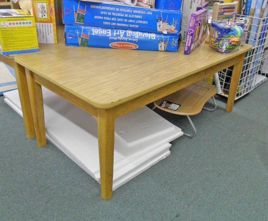 Wooden School Activity Table 24 Inches High