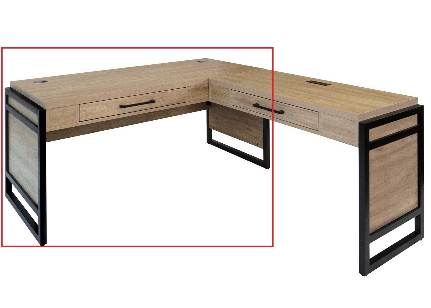 Mason Open L Desk for RHF Return by Martin Furniture, Monarca