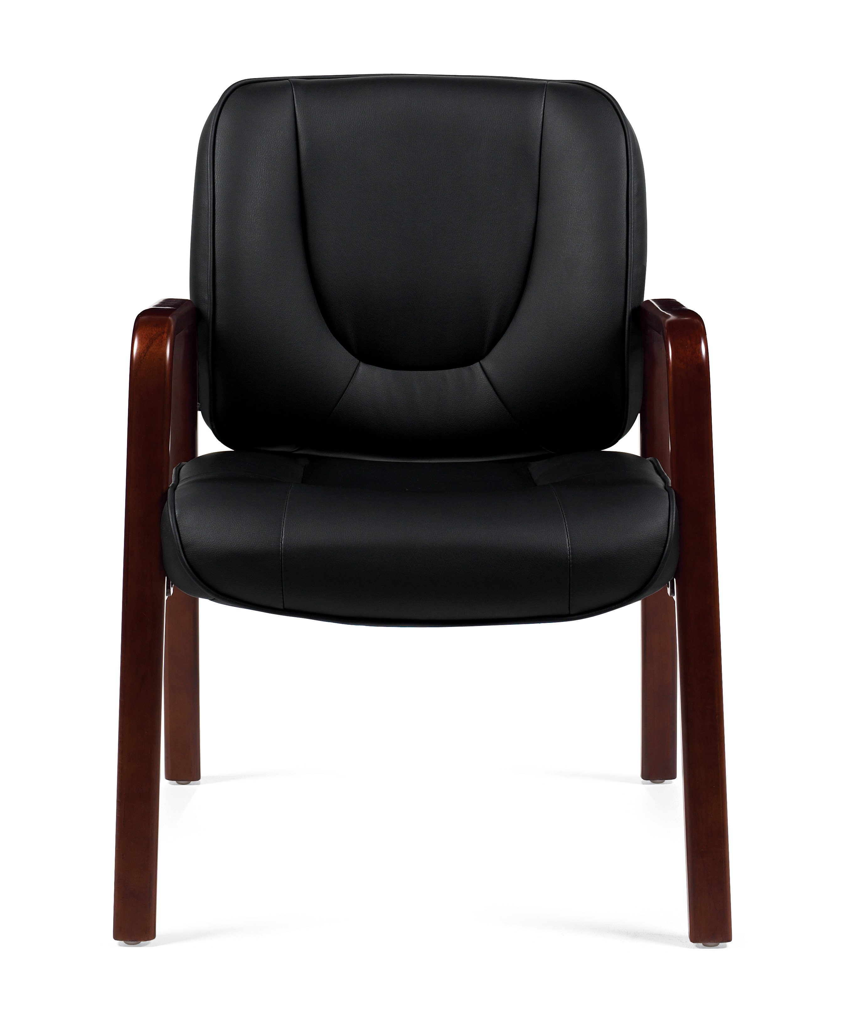 Luxhide Guest Chair with Wood Accents ﻿