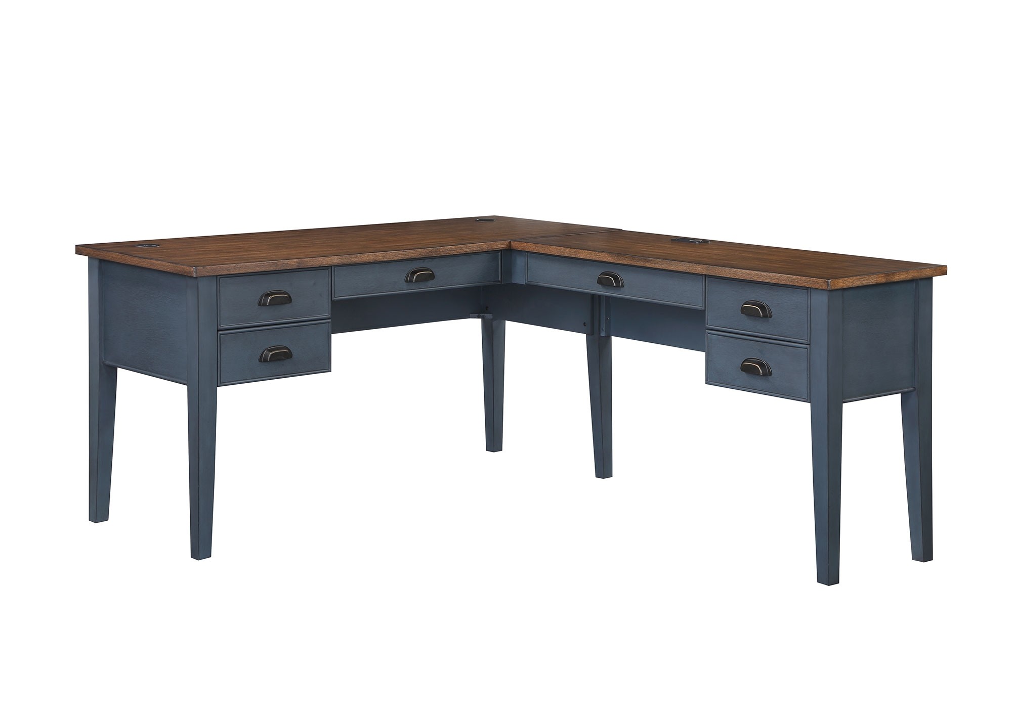 Fairmont Half Pedestal L-Desk by Martin Furniture