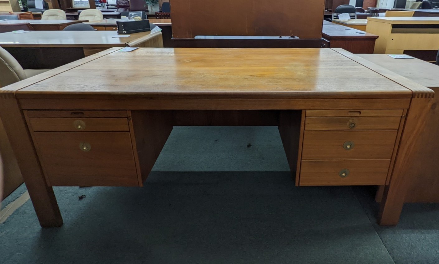 Used Double Pedestal Teacher's Desk