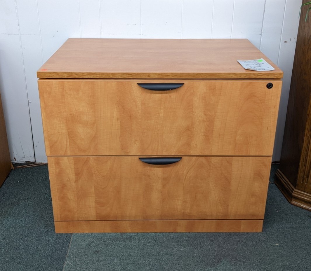 Used Performance Laminate Two Drawer Lateral File Cabinet