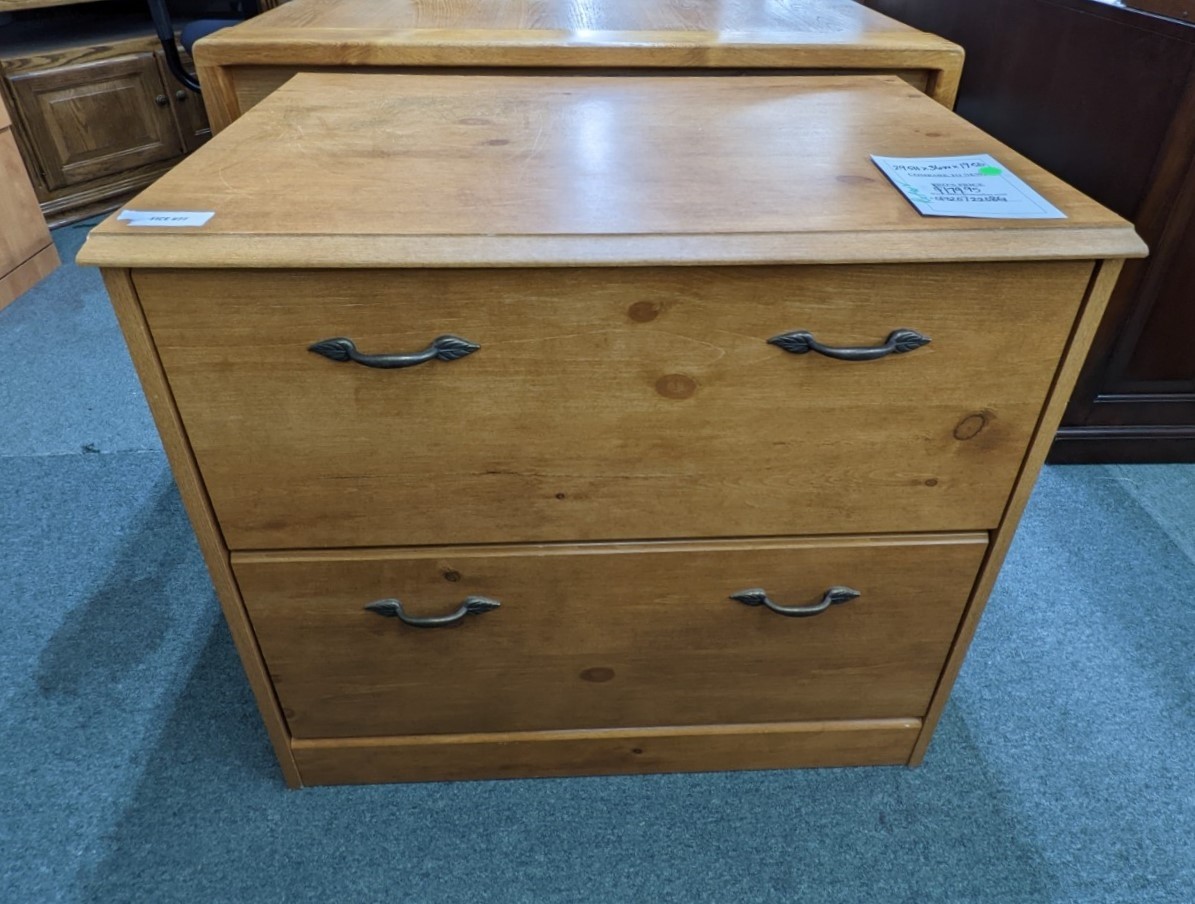 Used Wood Veneer Lateral File Cabinet