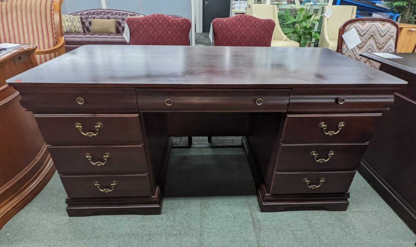 Used Double Pedestal Desk by Riverside