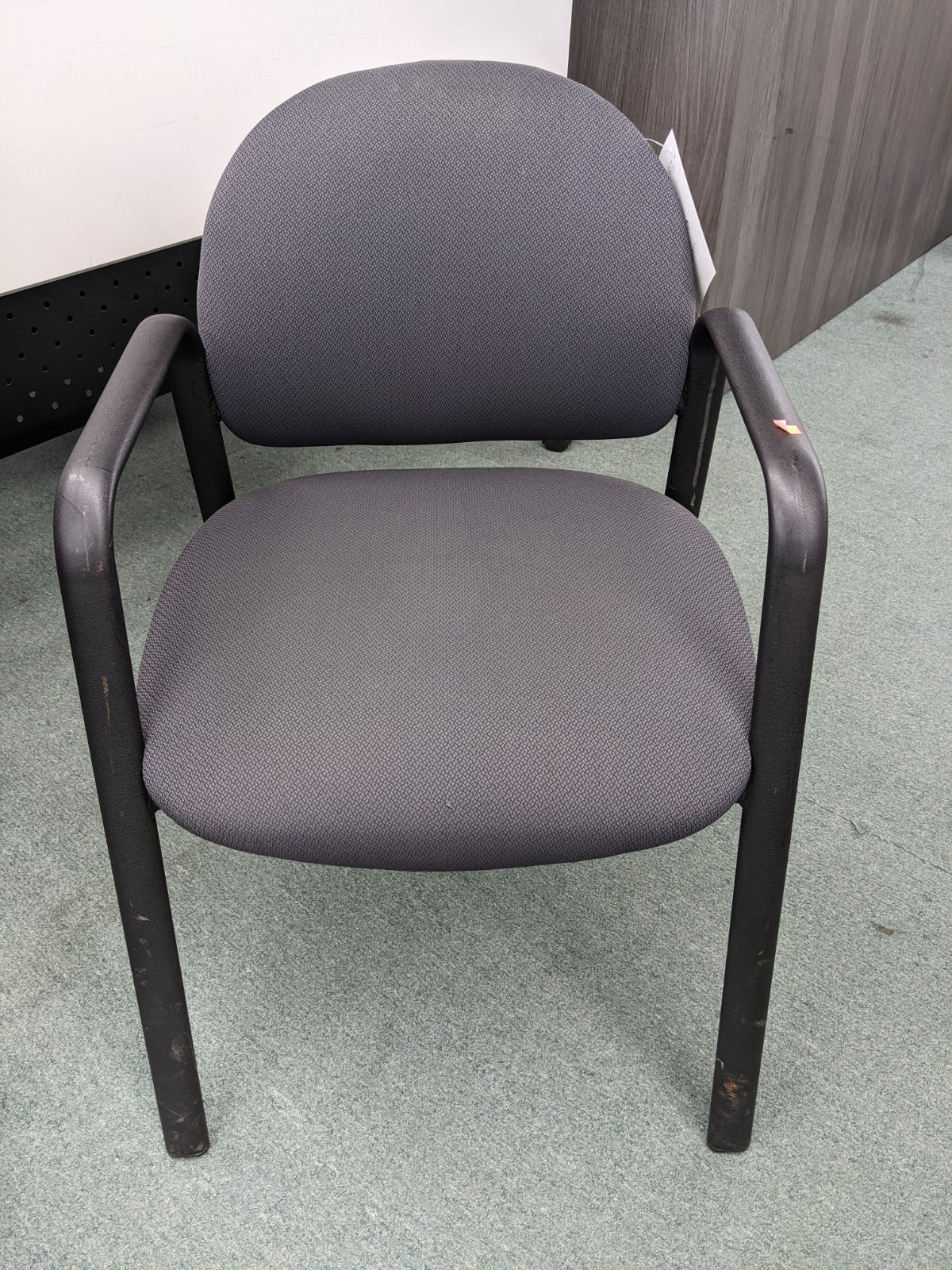 Used Gray Fabric and Metal Side Chairs