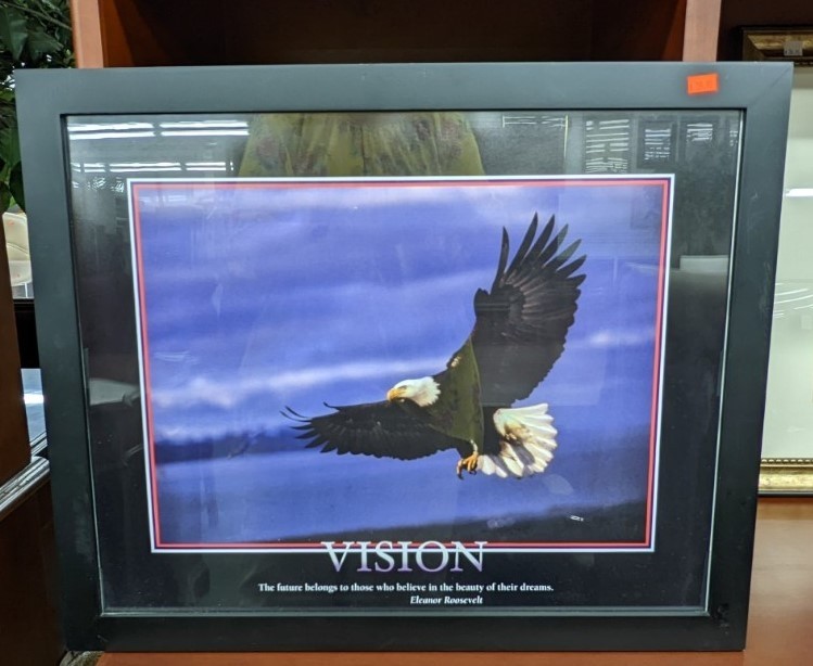 Framed Art, "Vision" with Bald Eagle