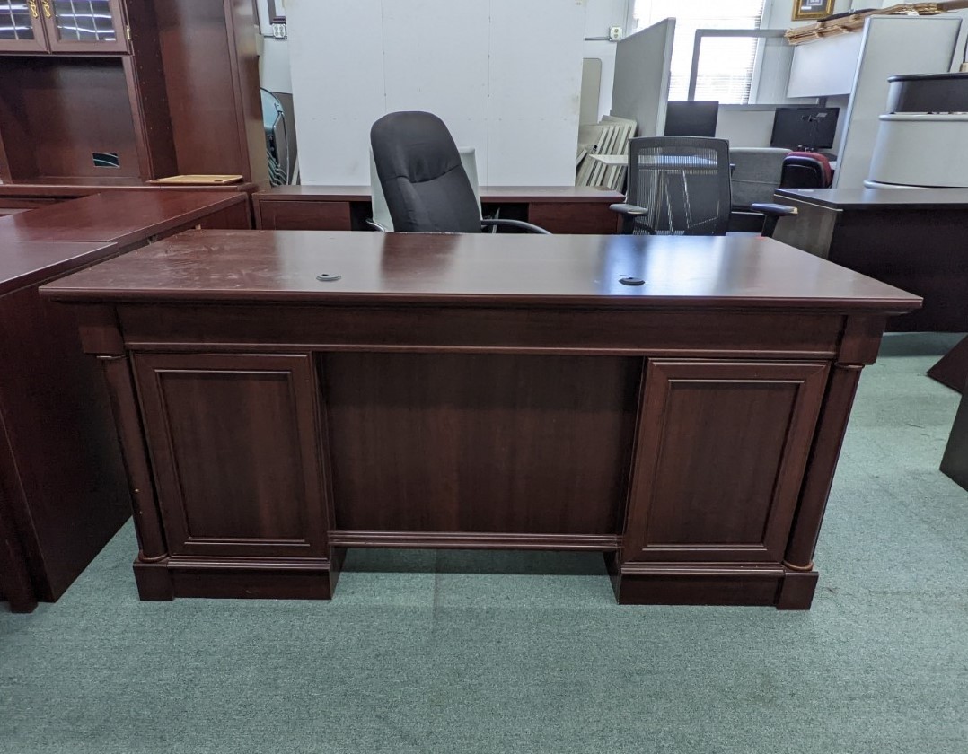 Used Double Pedestal Desk by Sauder