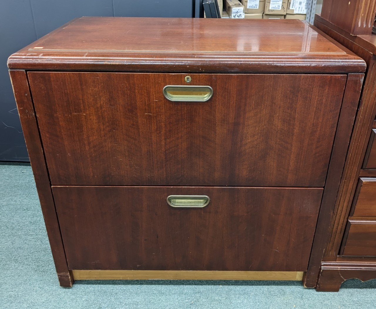 Mahogany Finish Lateral File Office Pro's