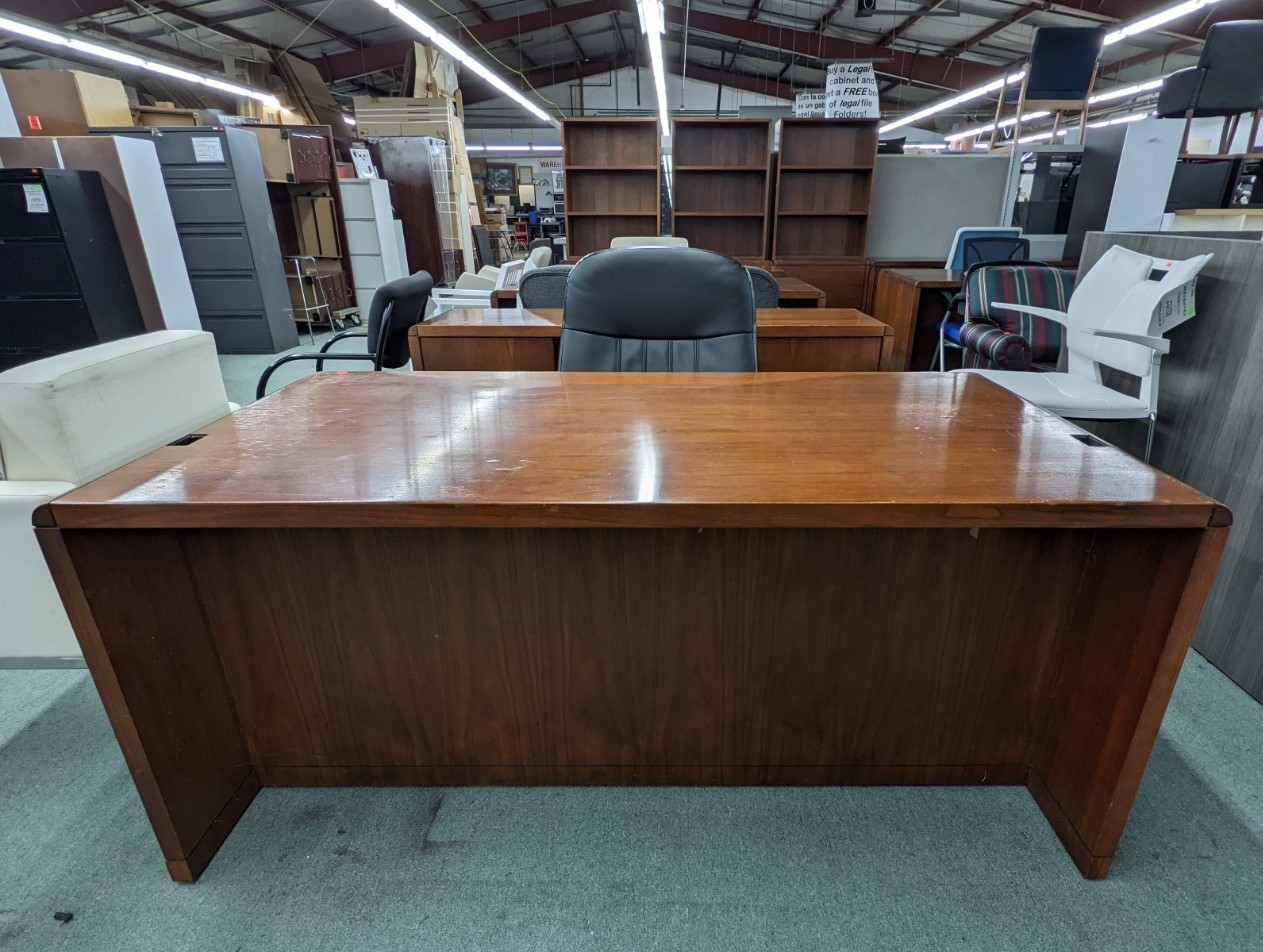 Used Executive Desk and Credenza Set by Kimball