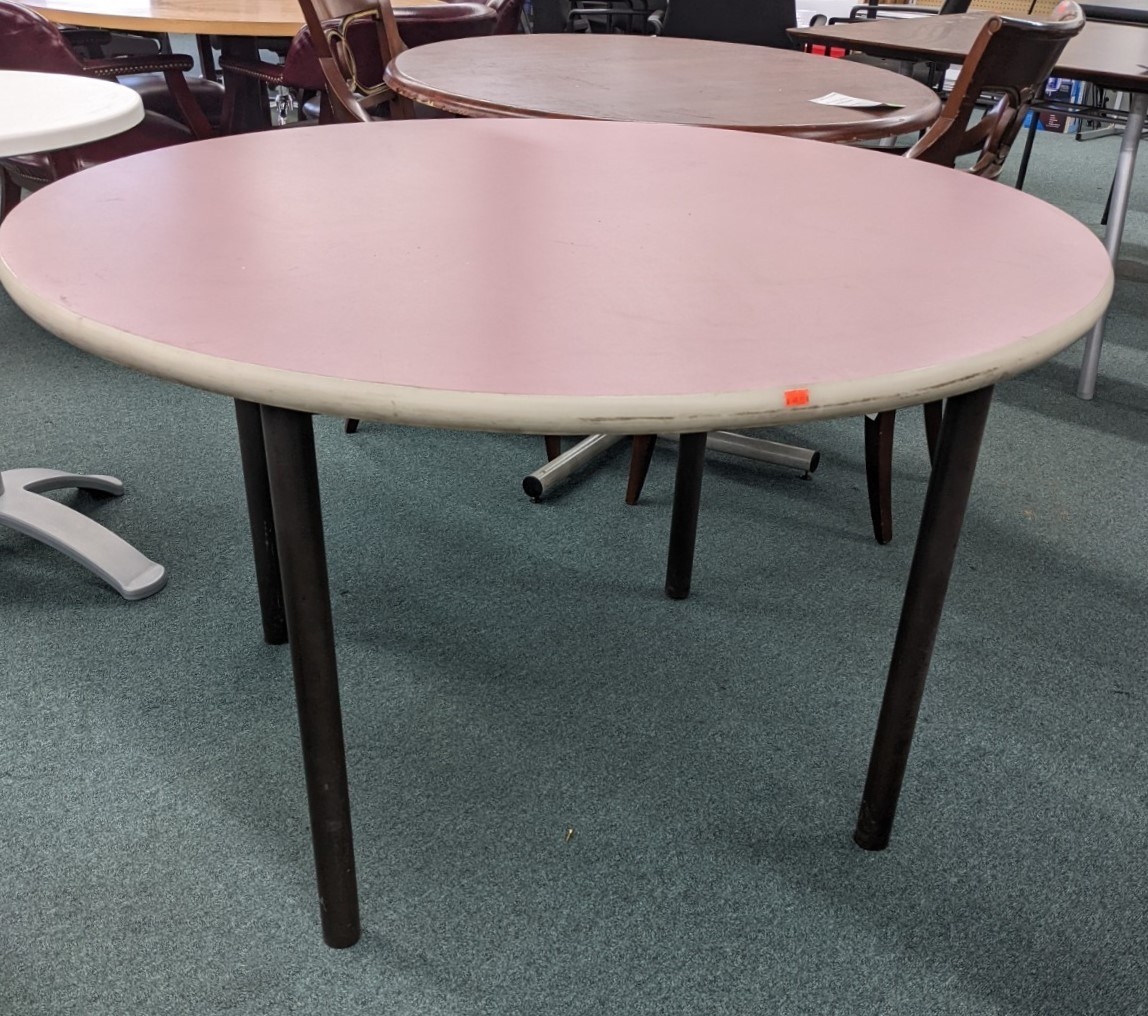 Used Round Laminate Activity Table