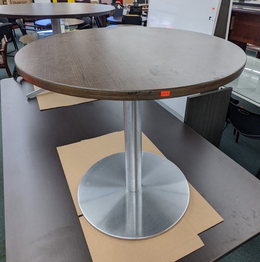Laminate and Metal Round Table Office Pro's