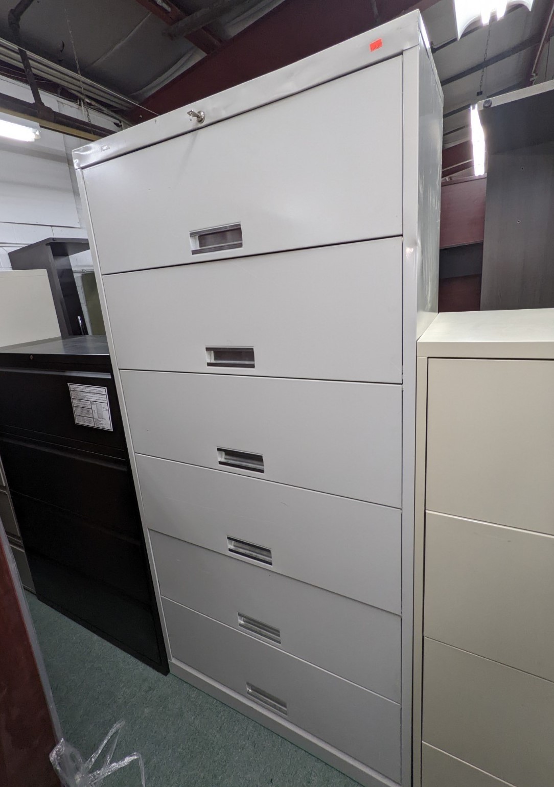 Used 6 Drawer Receding Lateral File Cabinet by HON
