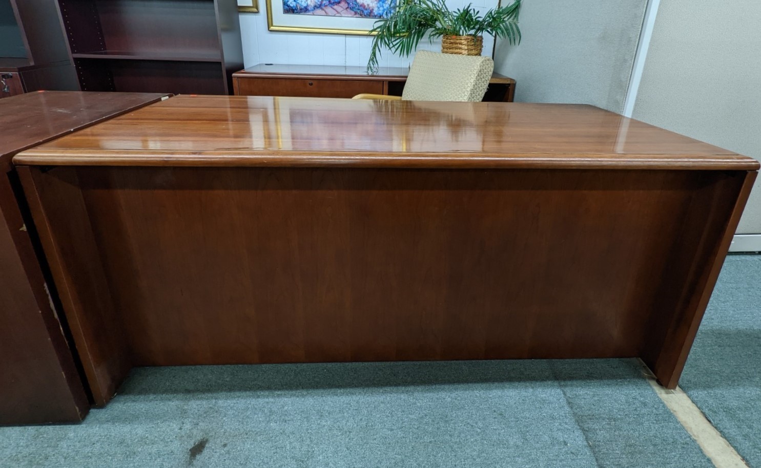 Used Single Pedestal Desk by National 