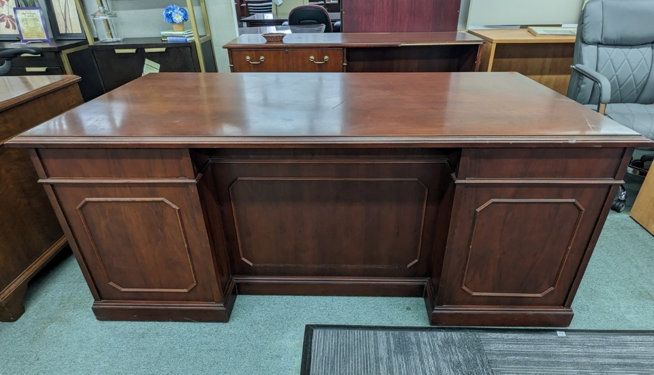 Used Single Pedestal Desk by Kimball