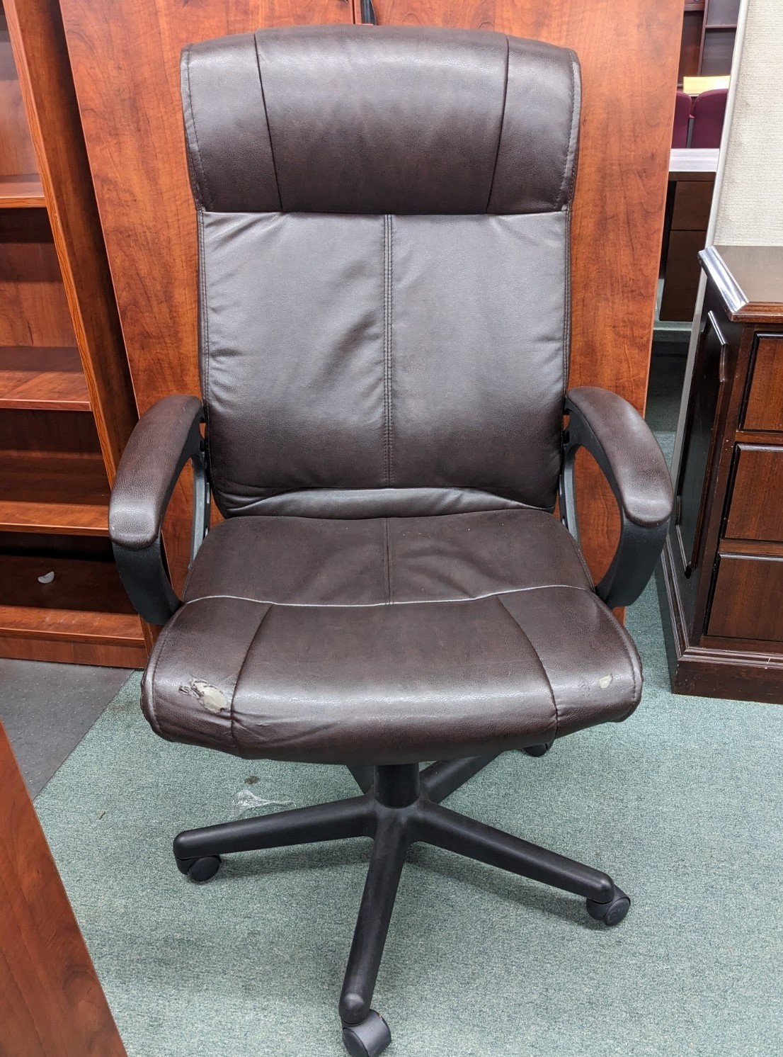 Used Brown Faux Leather Executive Chair