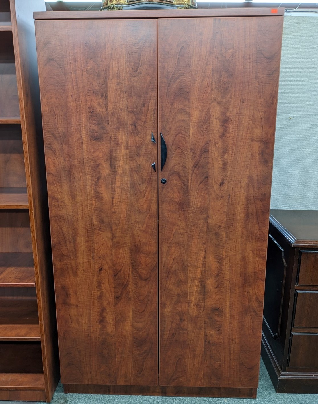 Used Woodgrain Laminate Storage Cabinet
