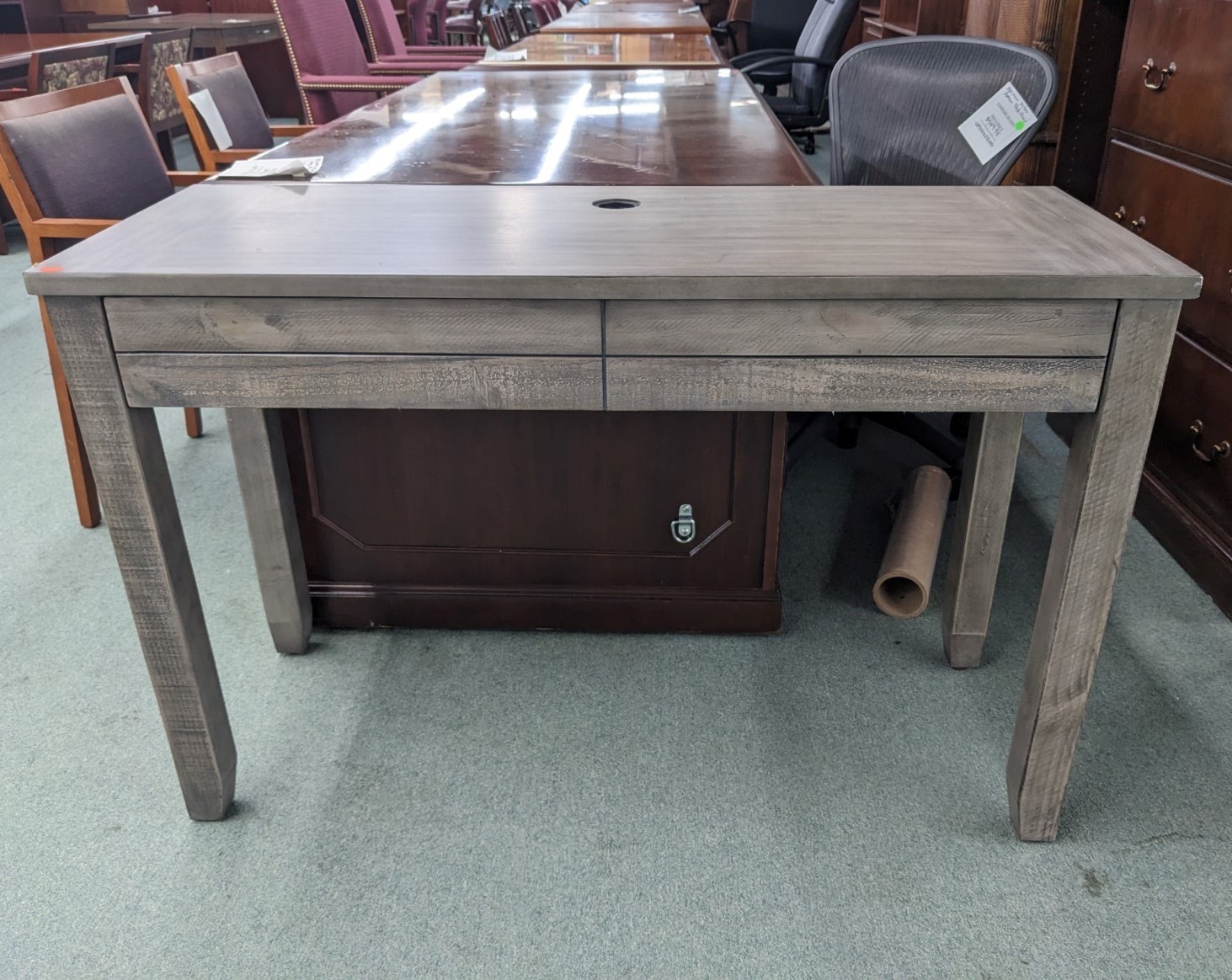 Gray Woodgrain Computer Desk Office Pro's