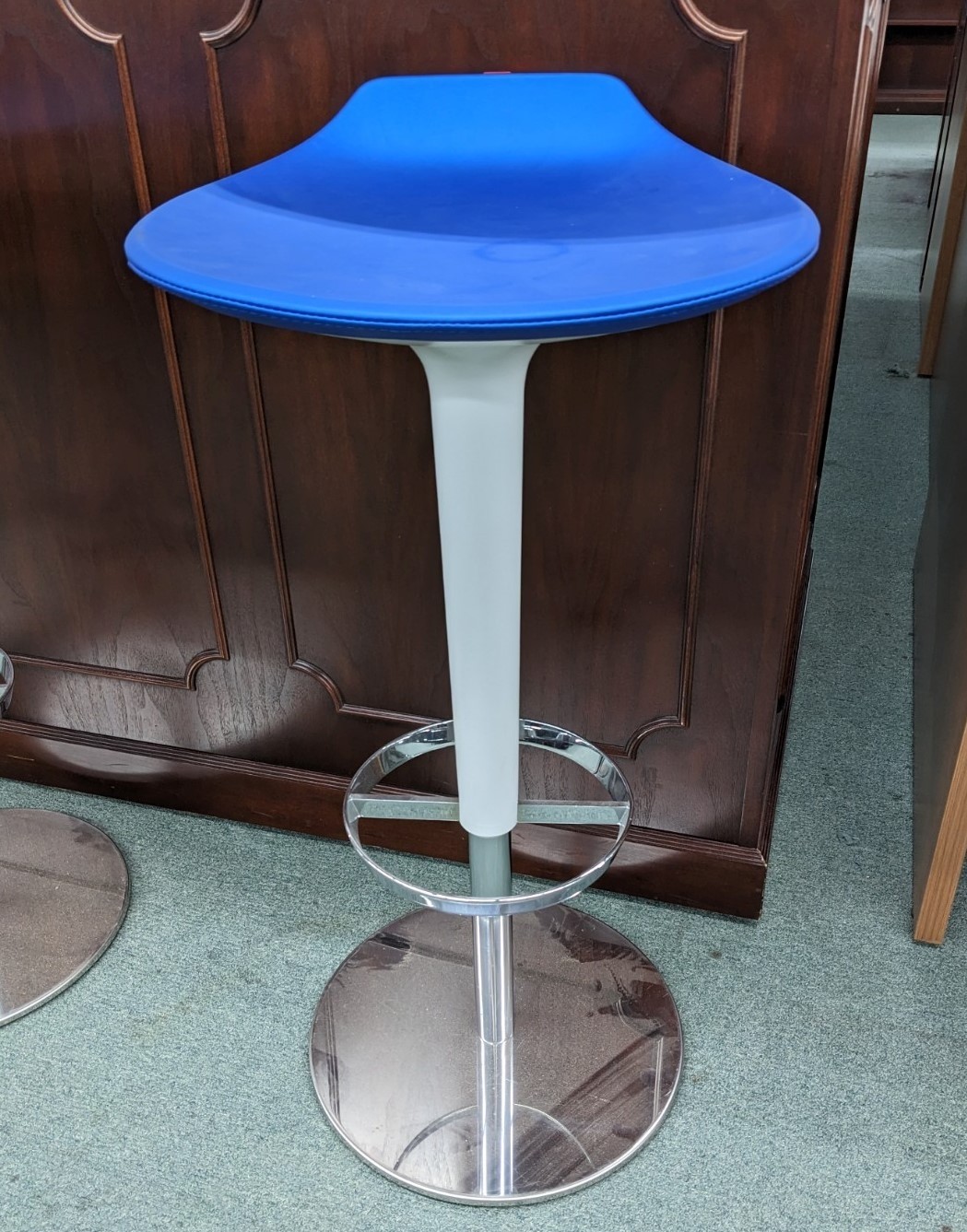Blue Vinyl Bar Stools Office Pro's
