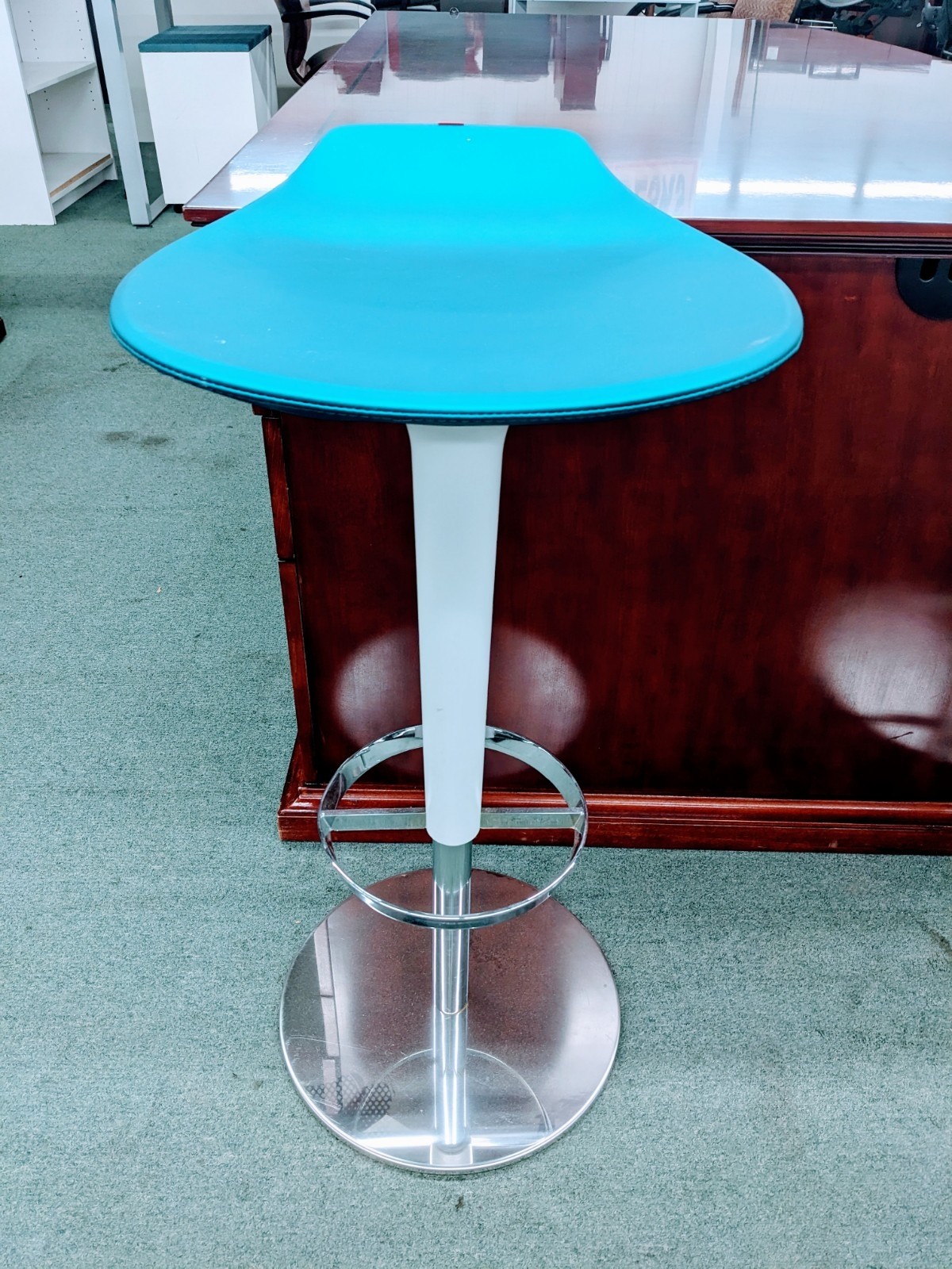 Teal Vinyl Bar Stools Office Pro's