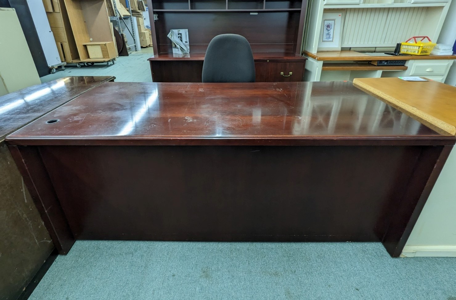 Mahogany Finish Executive Desk Office Pro's