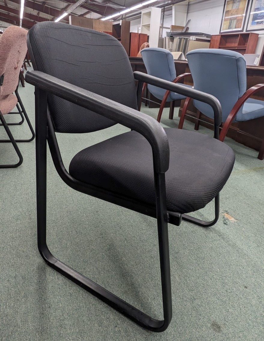Black Upholstered Guest Chair Office Pro's