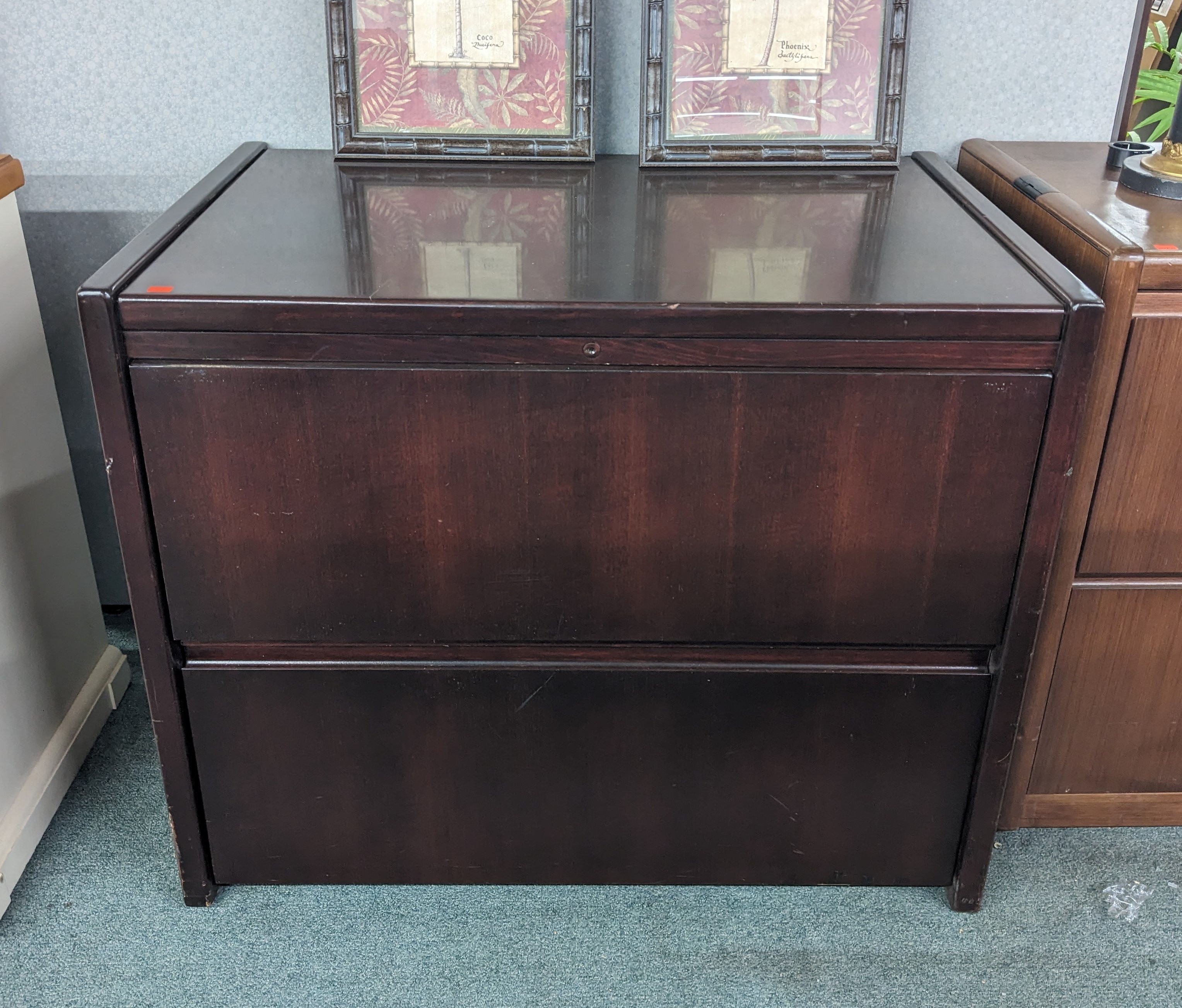 Mahogany Finish Lateral File Office Pro's