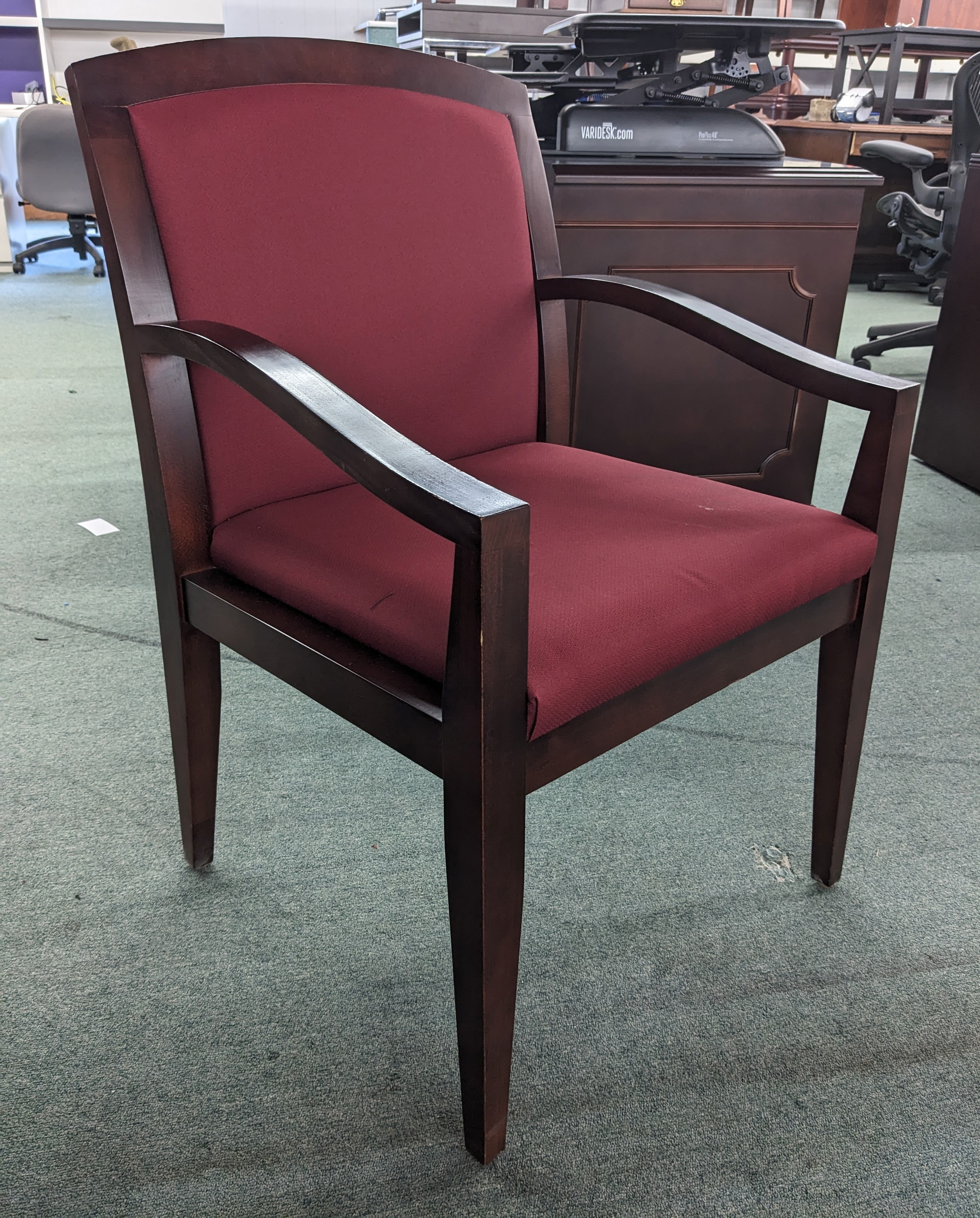 Used Guest Chairs, Burgundy