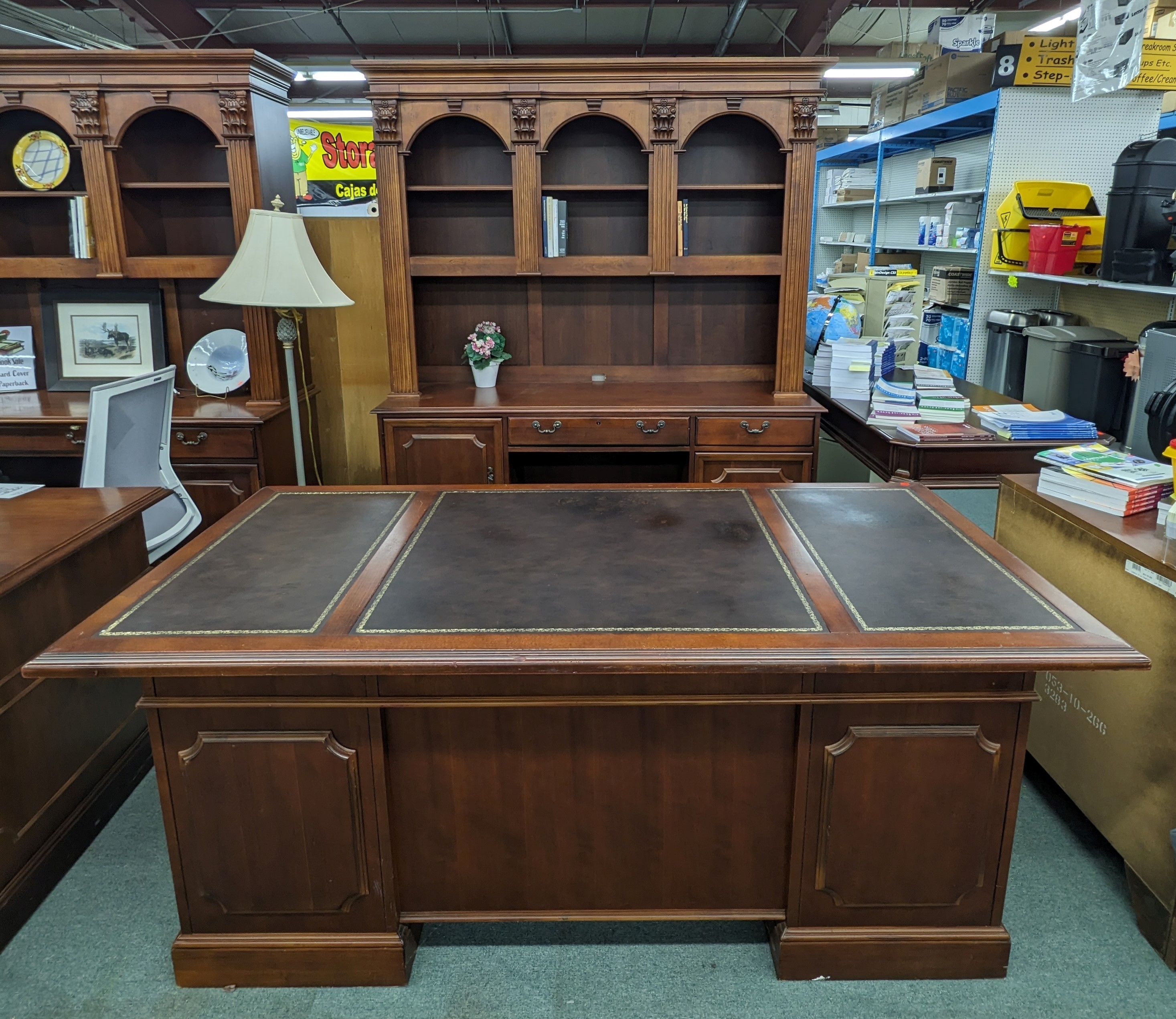 Hooker Executive Desk Credenza and Hutch Office Pro's