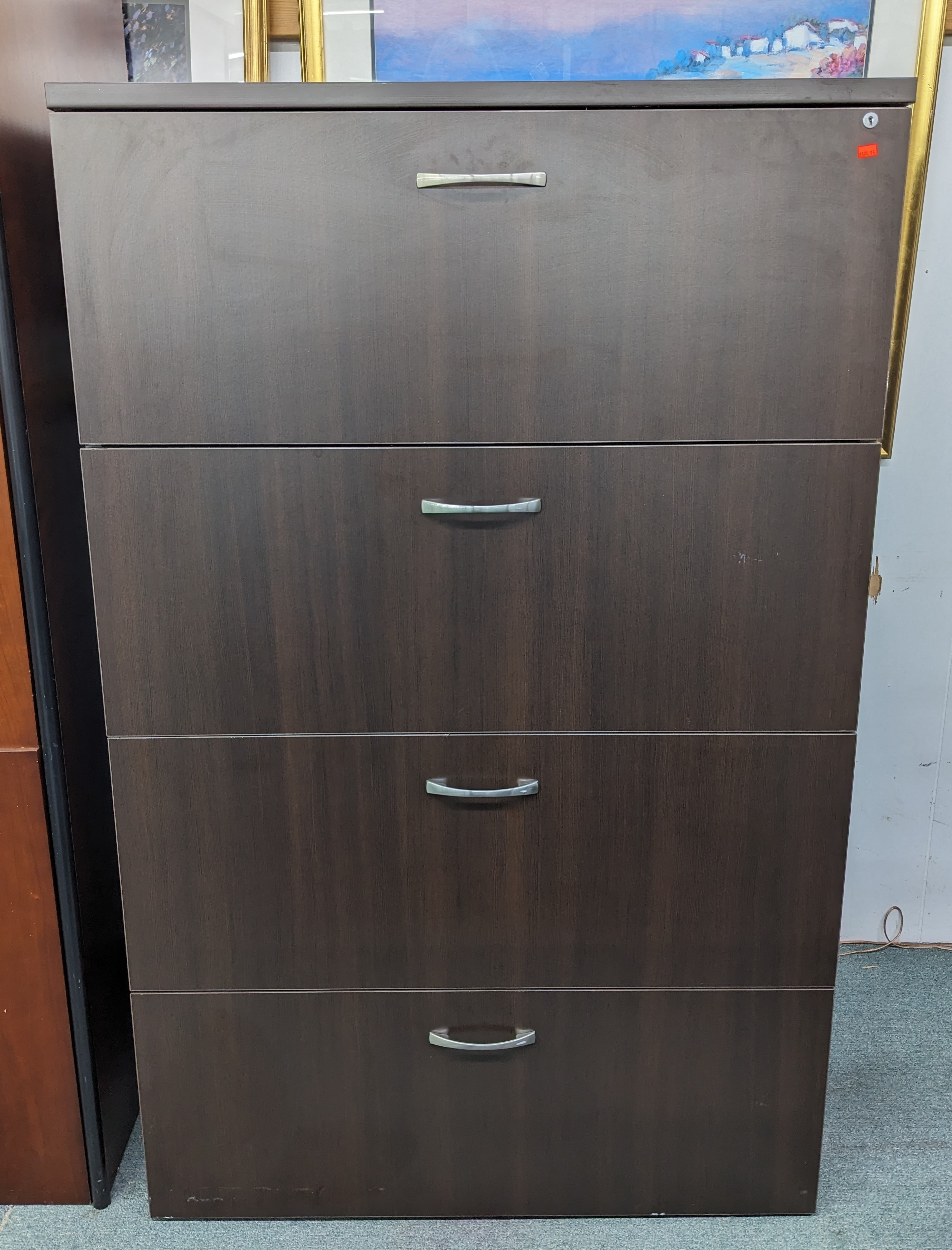 Used Laminate 4-Drawer Lateral File 
