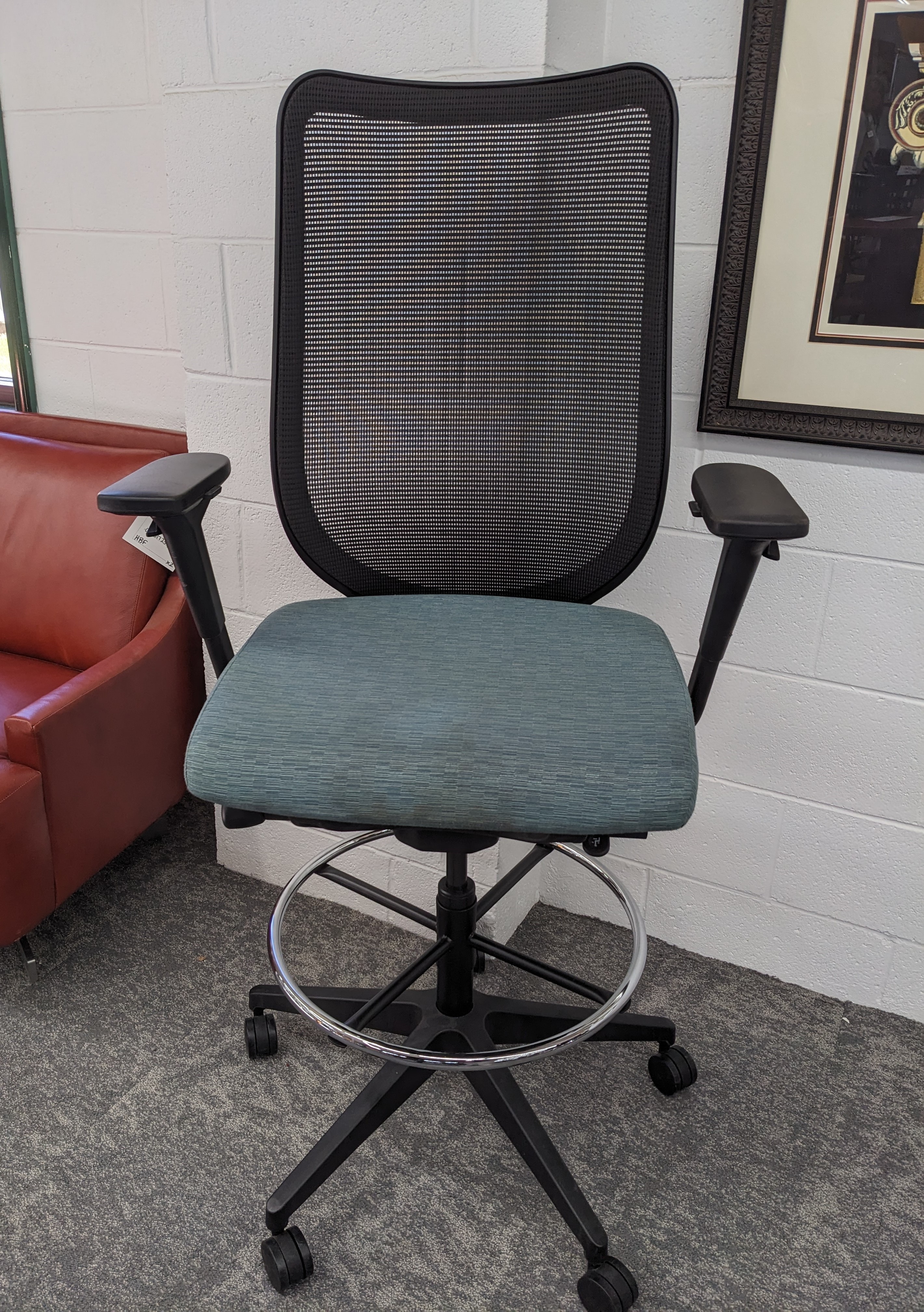 Used Drafting Stool with Mesh Back